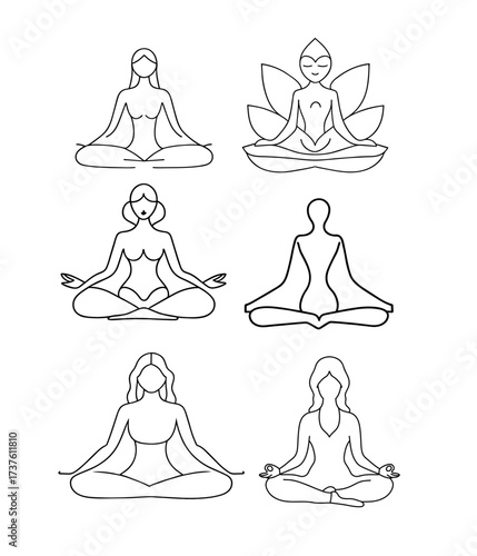 line art logo yoga