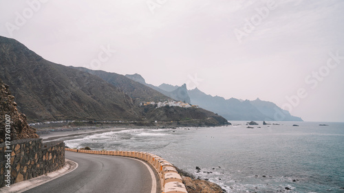 Aerial View of Taganana Village in Anaga Mountains, Tenerife, Canary Islands