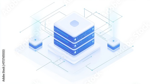 Illustrative depiction of data storage servers in a digital environment