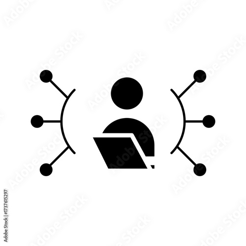  projec manager icon . vector illustration, pictogram isolated on white background. color editable