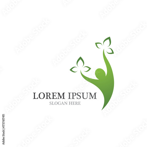 Human health  character logo sign illustration