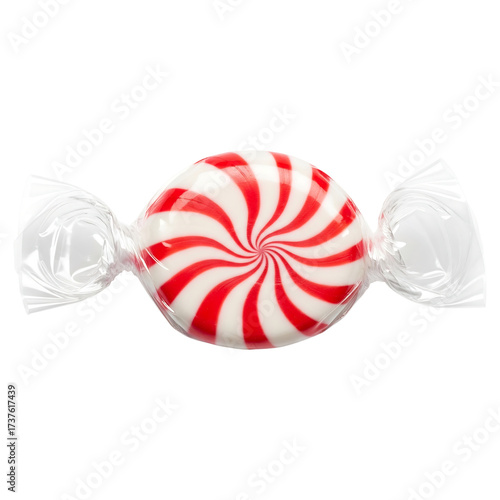 Peppermint candy image with red and white swirl