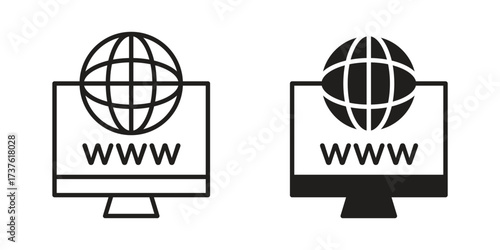 Domain icon art in black and white