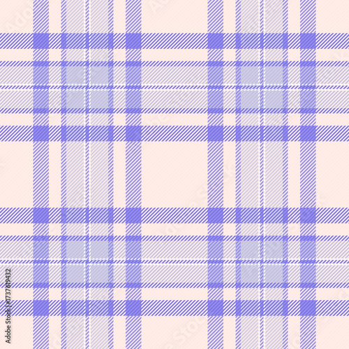 Stationary pattern texture check, oktoberfest seamless tartan vector. Picnic background textile fabric plaid in indigo and linen colors.