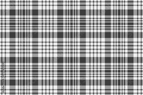 Old-fashioned texture plaid pattern, ethnicity seamless fabric background. Doodle vector tartan check textile in white and grey colors.