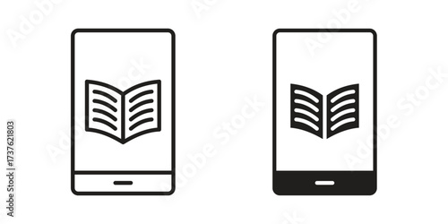 Ebook icon art in black and white