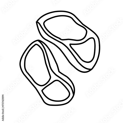 hand drawn raw meat icon
