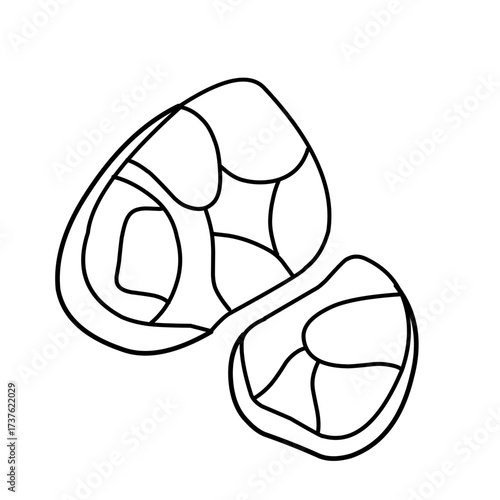 hand drawn raw meat icon