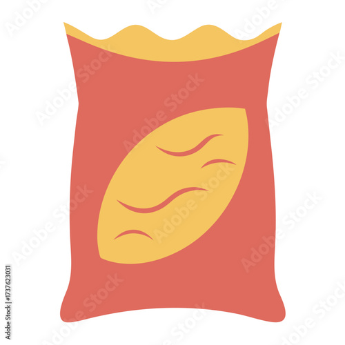 Bag of Potato Chips Vector Illustration