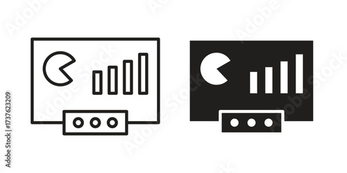 Equity derivatives icon art in black and white