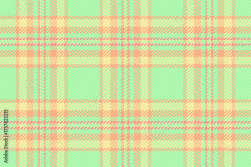 Sketch check pattern tartan, everyday plaid texture textile. Dog tooth vector fabric background seamless in light and orange colors.