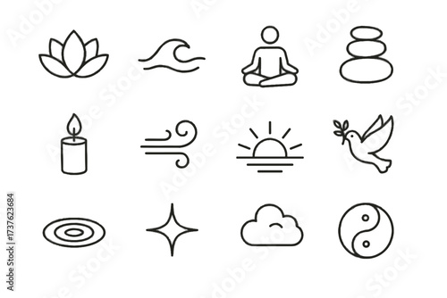 Cloud calm inner icon soft icons harmony peaceful peace star ripple vector