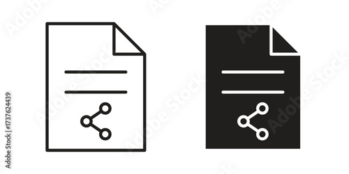File sharing icon art in black and white