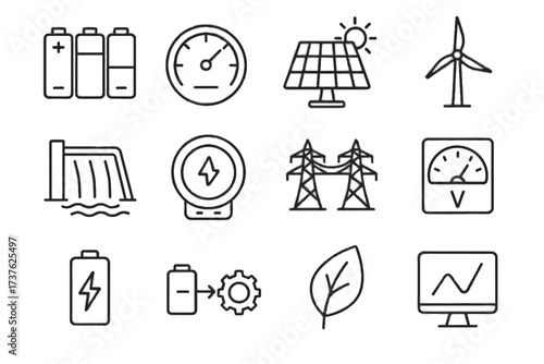 Flow panel energy reservoir renewable meter vector icon icons screen hydro indicator