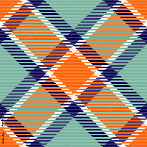 Baby seamless tartan textile, free vector pattern plaid. Magazine fabric check background texture in indigo and mint colors.