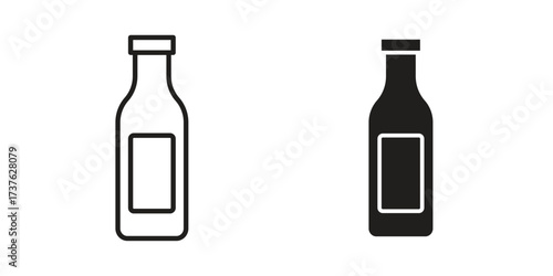 Gin icon art in black and white