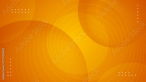 orange abstract background with circles element