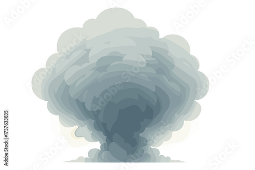Expanding cloud vector smooth transparency illustration smoke gradient dense outward