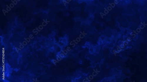 Abstract Dark Blue Smoke Fluid Background with Atmospheric Texture