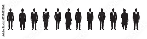 groom silhouette white background vector illustration