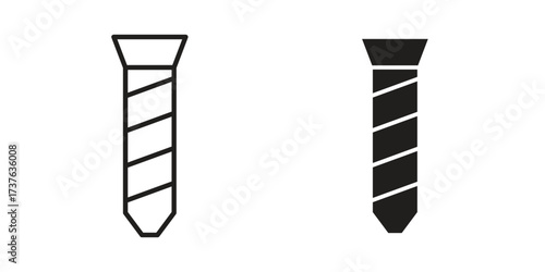 Implant Fixture icon art in black and white