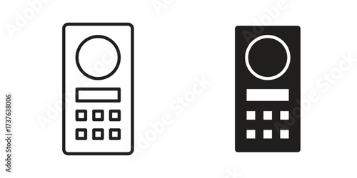 Intercom icon art in black and white