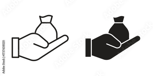 Inheritance law icon art in black and white