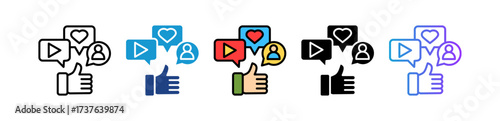Media Engagement multiple icon
