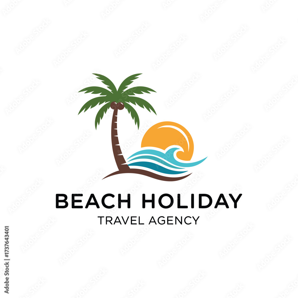 Obraz premium summer vacation logo