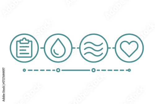 Concept of health, wellness, and environmental care with essential elements