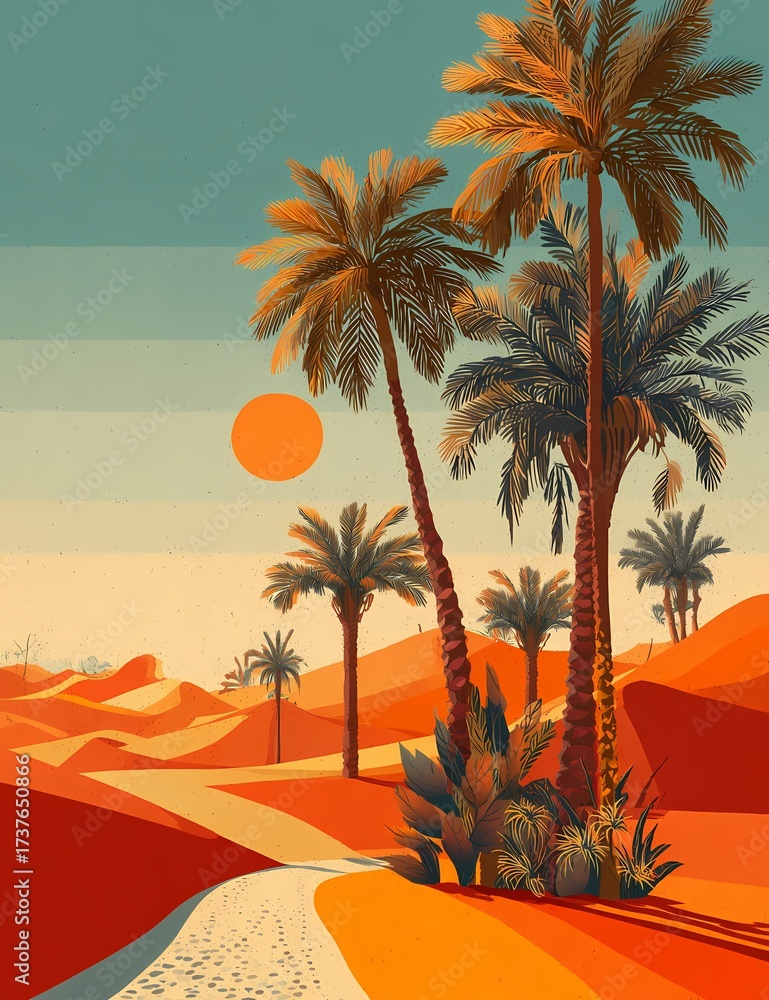 Obraz premium palm trees on the beach