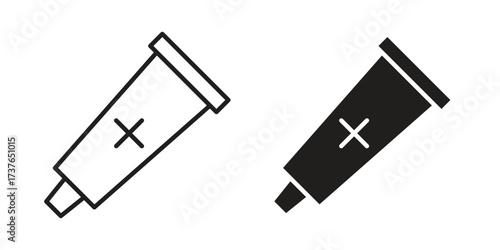 Ointment icon art in black and white