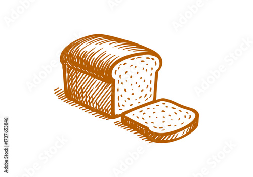 Bread hand drawn sketch sketch vector illustration