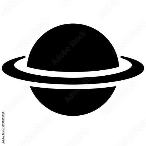 Saturn planet iconic representation illustration vector for astronomy concepts space travel
