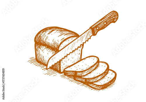 Bread hand drawn sketch sketch vector illustration