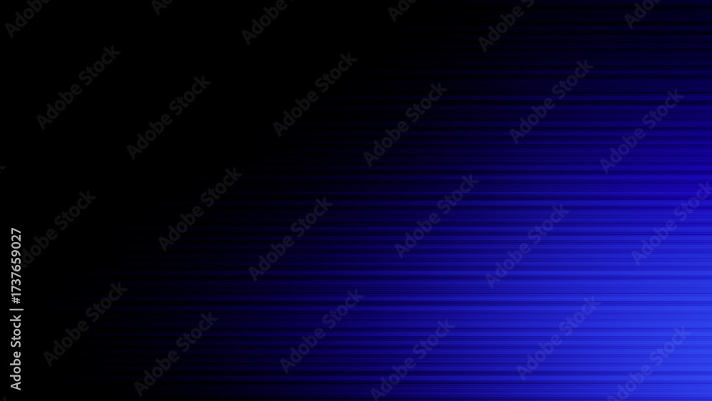 Obraz premium Blue motion blur gradient lines abstract background - Abstract blue motion blur gradient lines with smooth light flow and digital streak texture on dark background, futuristic minimal design.
