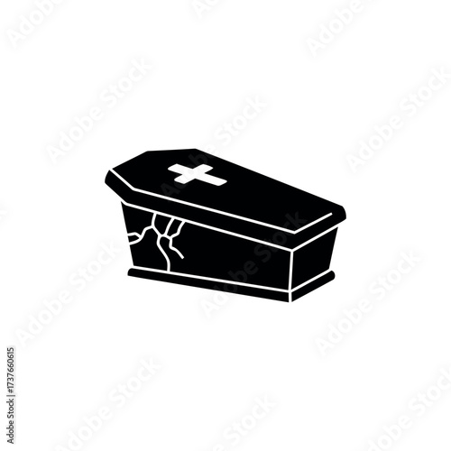 Coffin Icon – Halloween Grave Illustration