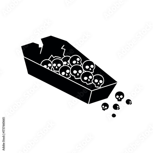 Coffin Icon – Halloween Grave Illustration