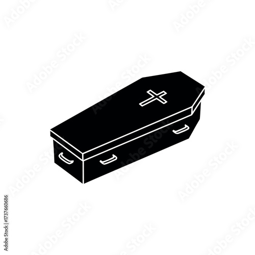Coffin Icon – Halloween Grave Illustration
