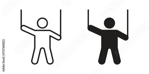 Puppet icon art in black and white