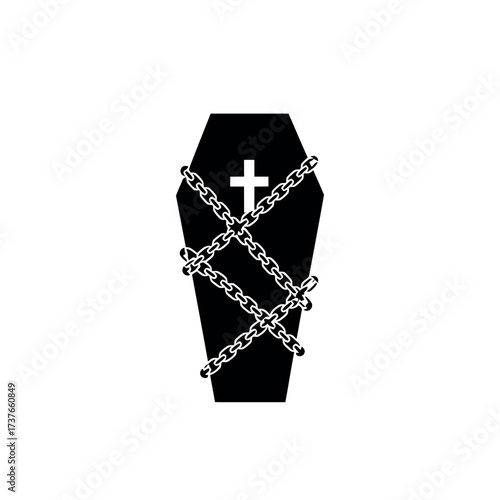 Coffin Icon – Halloween Grave Illustration