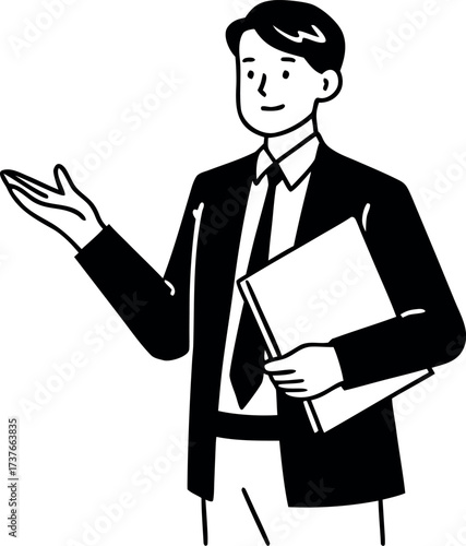 Business Professional or Consultant Giving a Presentation Icon