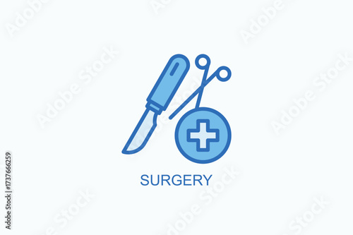 Surgery Icon Or Logo Isolated Vector Illustration