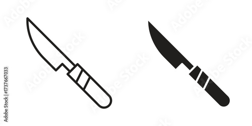 Scalpel icon art in black and white