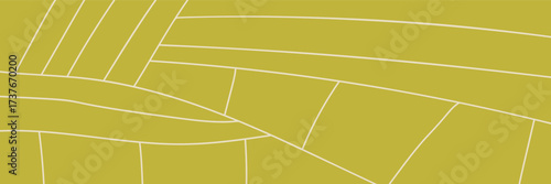 Simple abstract background with organic field pattern and plantation cutout elements.