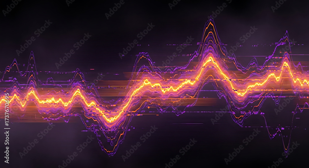 Fototapeta premium Halloween Abstract Neon Glitch Background