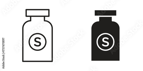 Solvent icon art in black and white