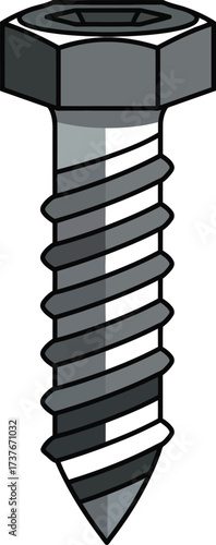 Hand tool socket wrench with black handle for mechanical repair and maintenance work vector illustration 