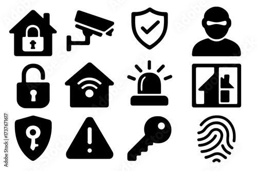 Digital home security, smart house, and protection system concepts for modern living