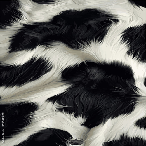 black and white fur texture